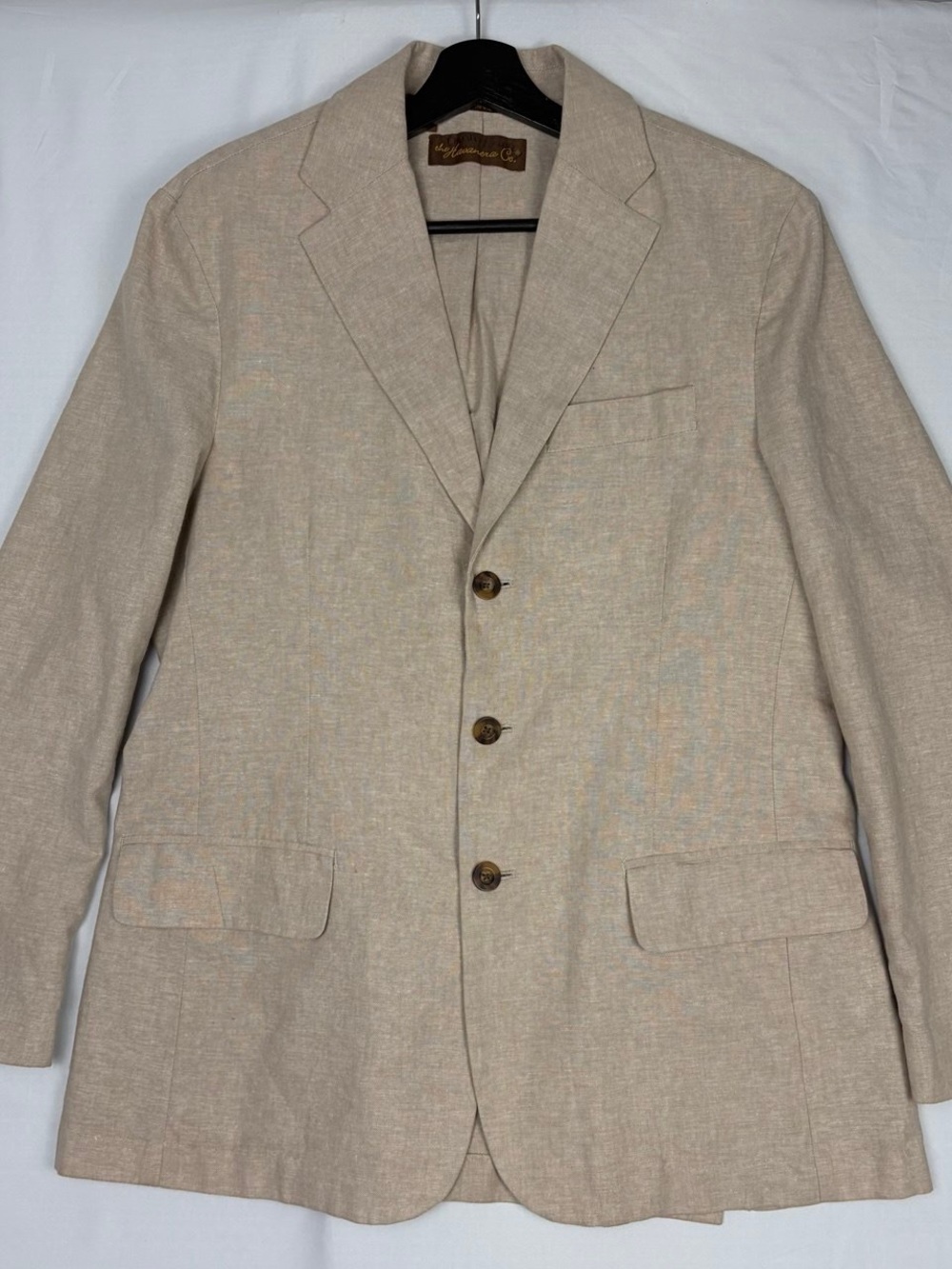 Havanera Co. "Summer Breeze" Beige Linen Blend Unstructured Blazer Men's M (40)